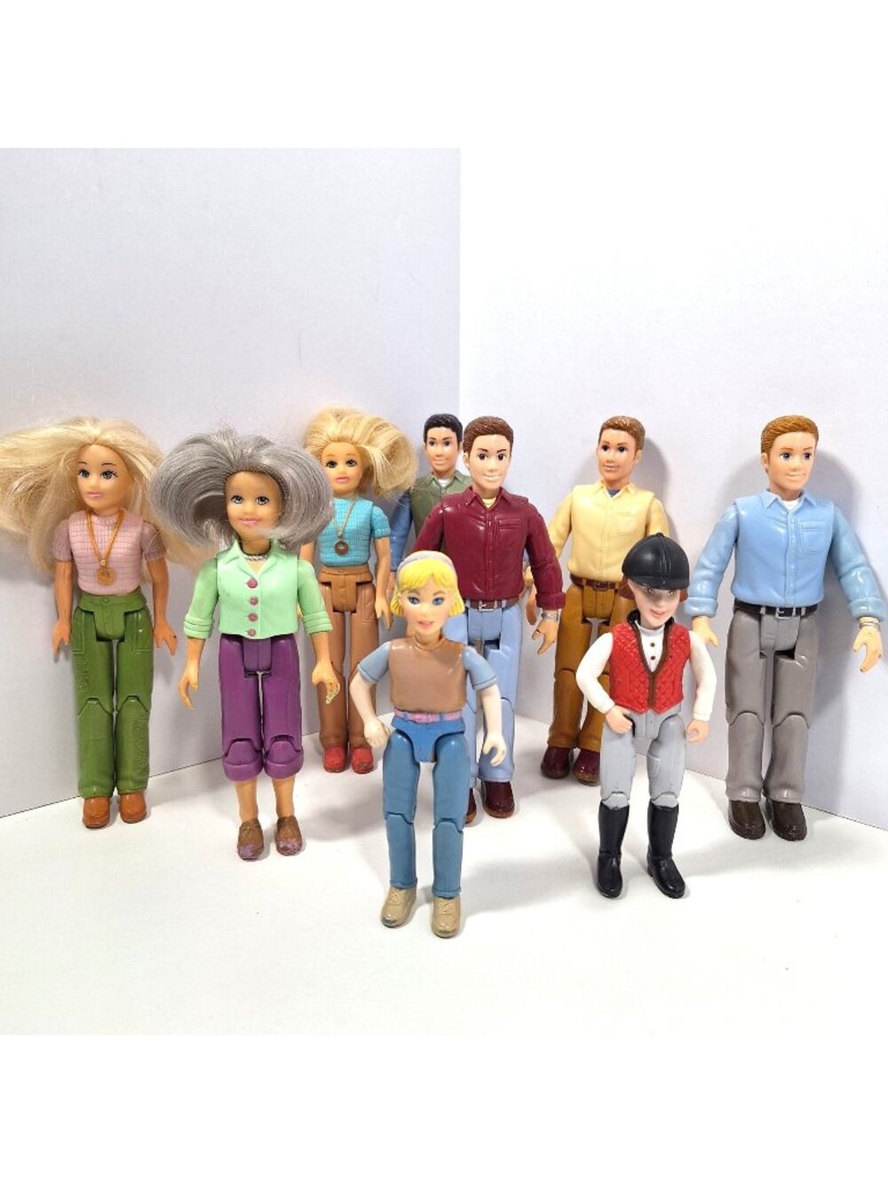 Loving Family Dollhouse Figures Dolls Lot Parents Mom Dad Girl Kids Grandma READ - Picture 1 of 13